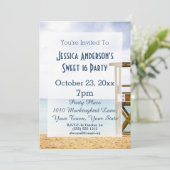 サマービーチライフガードブルースイート16誕生日 招待状 (スタンド正面)