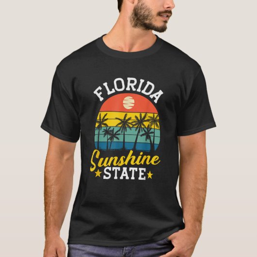 サマービーチラバーフロリダサンシャイン州 Tシャツ (正面)