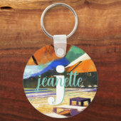 サマービーチ傘ネームモノグラム キーホルダー (裏面)