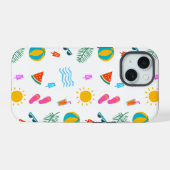 サマービーチ柄iPhone 15ケース iPhone 15ケース (裏面横)