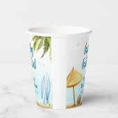 サマービーチ海サーフボードベビーシャワー 紙コップ (右)