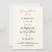 サマービーチ独身最後の週末パーティー 招待状 (裏面)