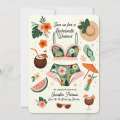 サマービーチ独身最後の週末パーティー 招待状 (正面)