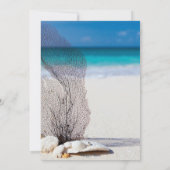 サマービーチ シェル ブルー スウィート16 誕生日 招待状 (裏面)