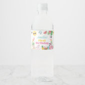 サマービーチ 誕生日パーティー 水筒 ラベル (正面)