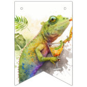 サマービーブウォーターカラーカメレオン – 誕生日 バンティングフラッグ (第1の旗)