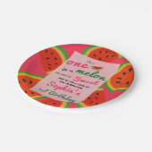 サマービーブスイカパーティー招待状 ペーパープレート (アングル)