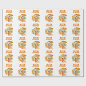 サマービーブスウォーターカラーラマ誕生日 ラッピングペーパー (フラット)