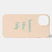 サマービーブスオンリータイポグラフィティール（緑がかった色）とベージュ iPhoneケース (裏面横)