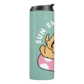 サマービーブスドッグ – サングラスと浮き子犬 タンブラー (回転左)