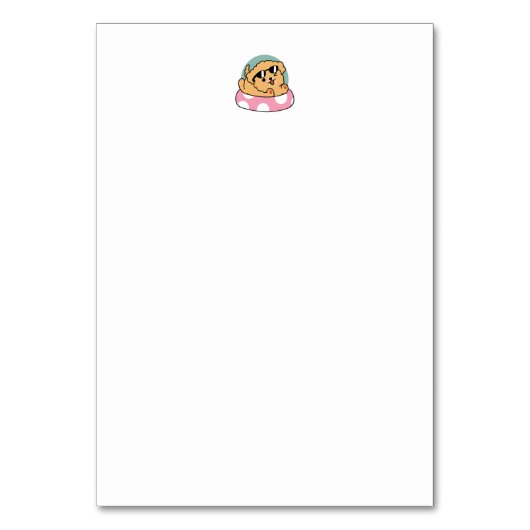 サマービーブスドッグ – サングラスと浮き子犬 テーブルナンバー (裏面)