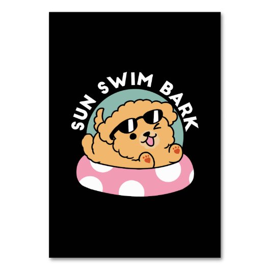 サマービーブスドッグ – サングラスと浮き子犬 テーブルナンバー (正面)