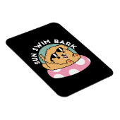 サマービーブスドッグ – サングラスと浮き子犬 マグネット (右側)