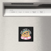 サマービーブスドッグ – サングラスと浮き子犬 マグネット (インサイチュ (食洗機))