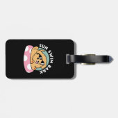 サマービーブスドッグ – サングラスと浮き子犬 ラゲッジタグ (裏面横)