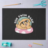 サマービーブスドッグ – サングラスと浮き子犬 薄葉紙 (クラフト)