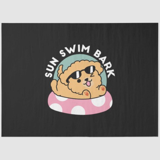 サマービーブスドッグ – サングラスと浮き子犬 薄葉紙 (正面)