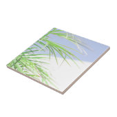 サマービーブスパームツリー葉淡い色のグリーンパステル タイル (側面)