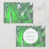 サマービーブスパームツリー葉淡い色のグリーンパステル 名刺 (正面/裏面)