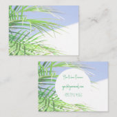 サマービーブスパームツリー葉淡い色のグリーンパステル 名刺 (正面/裏面)