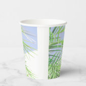 サマービーブスパームツリー葉淡い色のグリーンパステル 紙コップ (右)