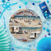 サマービーブス、ヴィンテージキャラバンオンビーチ ペーパープレート (パーティー)