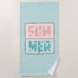 サマービーブトロピカルビーチレトロヴィンテージ ビーチタオル