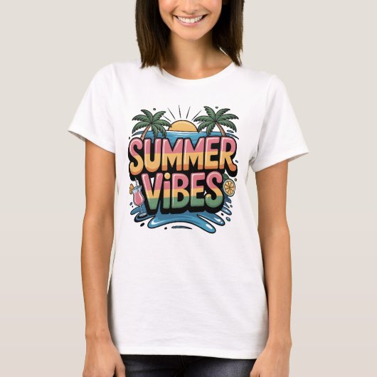 サマービーブトロピカルビーチ Tシャツ (正面)