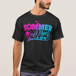 サマービーブハローサマーサンセットビーチサマーバッカ Tシャツ
