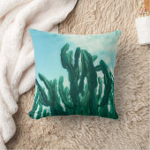 サマービーブパームツリーサボリ淡い色のン クッション (ブランケット)