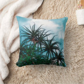 サマービーブパームツリー葉の緑 クッション (ブランケット)
