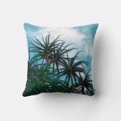 サマービーブパームツリー葉の緑 クッション (裏面)