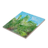 サマービーブパームツリー葉の緑 タイル (側面)