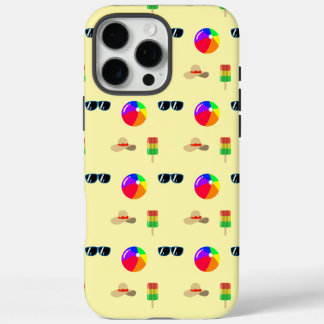 サマービーブビーチボールサングラスサンハットアイスポップ・アートの iPhone 16 PRO MAXケース