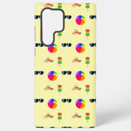 サマービーブビーチボールサングラスサンハットアイスポップ・アートの SAMSUNG GALAXY S22 ULTRAケース