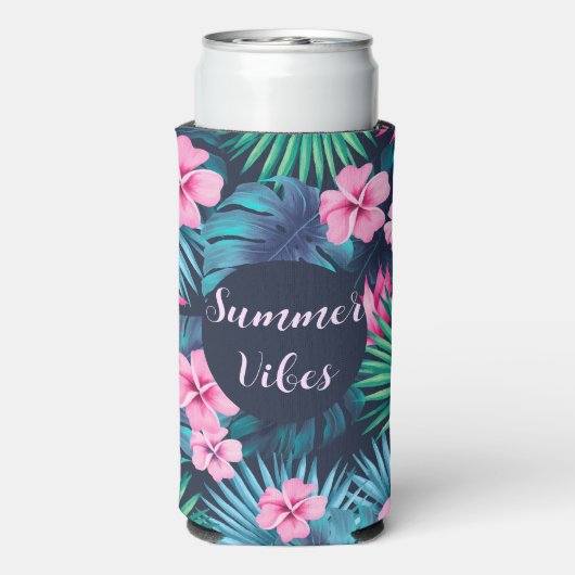 サマービーブピンクとパームリーフトロピカルフローラ スリム缶クーラー (Seltzer裏面)