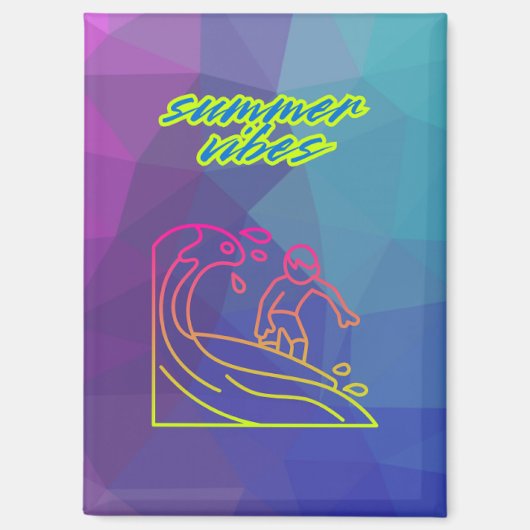 サマービーブボーイサーフィン。 マグネット (正面)