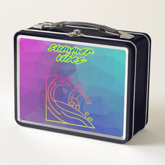 サマービーブボーイサーフィン。 メタルランチボックス (正面)
