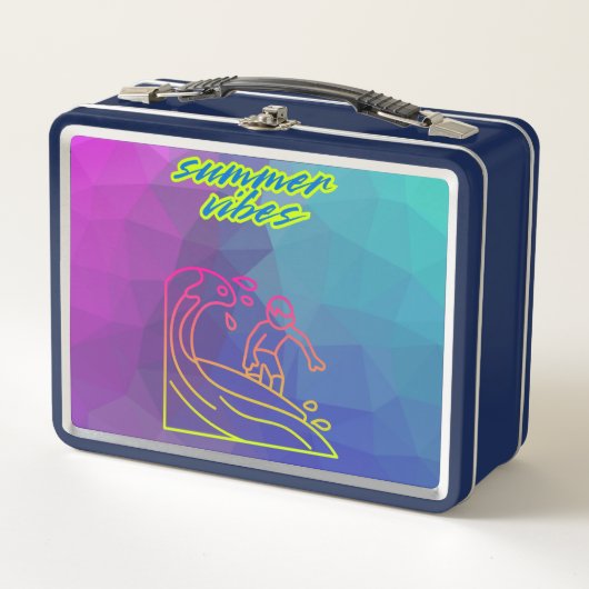サマービーブボーイサーフィン。 メタルランチボックス (正面)