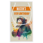 サマービーブモンキー – 誕生日 スモールペーパーバッグ (裏面)