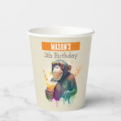 サマービーブモンキー – 誕生日 紙コップ (裏面)