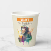 サマービーブモンキー – 誕生日 紙コップ (正面)