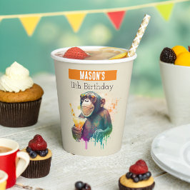 サマービーブモンキー – 誕生日 紙コップ