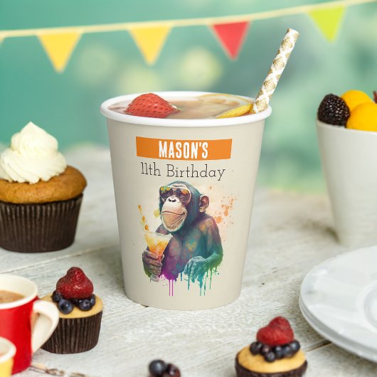 サマービーブモンキー – 誕生日 紙コップ