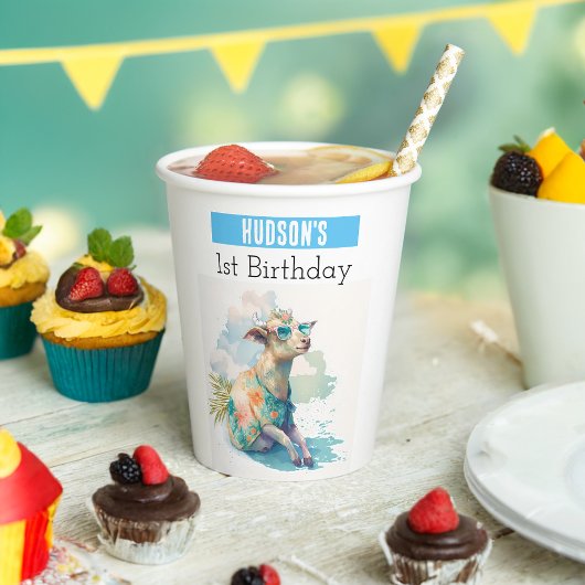 サマービーブヤギ – 1歳の誕生日 –  紙コップ