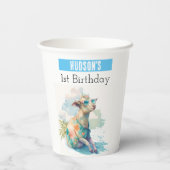 サマービーブヤギ – 1歳の誕生日 –  紙コップ (裏面)