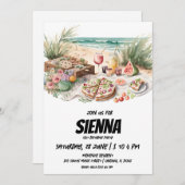 サマーピクニックアットザビーチ招待状 招待状 (正面/裏面)