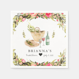 サマーピクニックウォーターカラーフローラ スタンダードカクテルナプキン