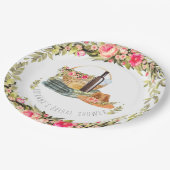 サマーピクニックウォーターカラーフローラ ペーパープレート (アングル)