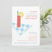 サマーピクニックカクテルレモネードカスタム 招待状 (スタンド正面)